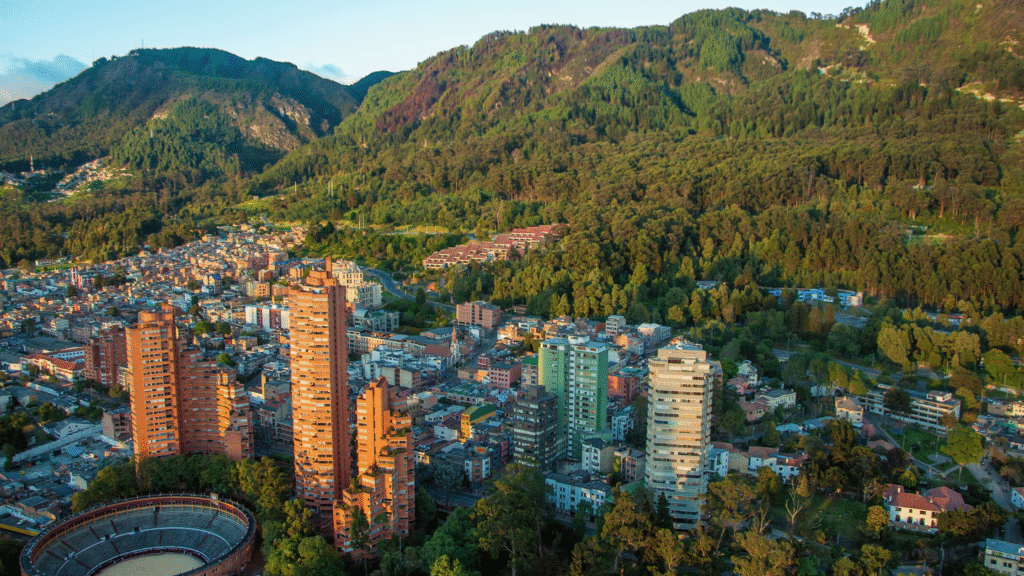 Panoramic view of the Andes Mountains showcasing community-based eco lodges and sustainable travel routes in Latin America