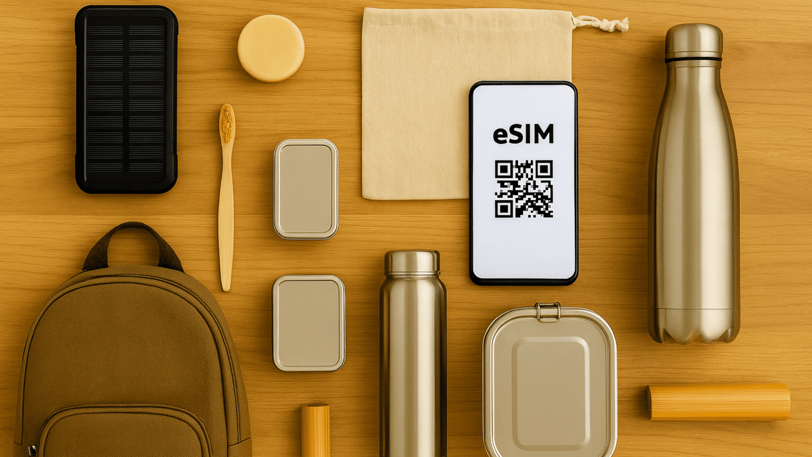 Eco travel kit with reusable and zero-waste essentials for sustainable packing in 2025.