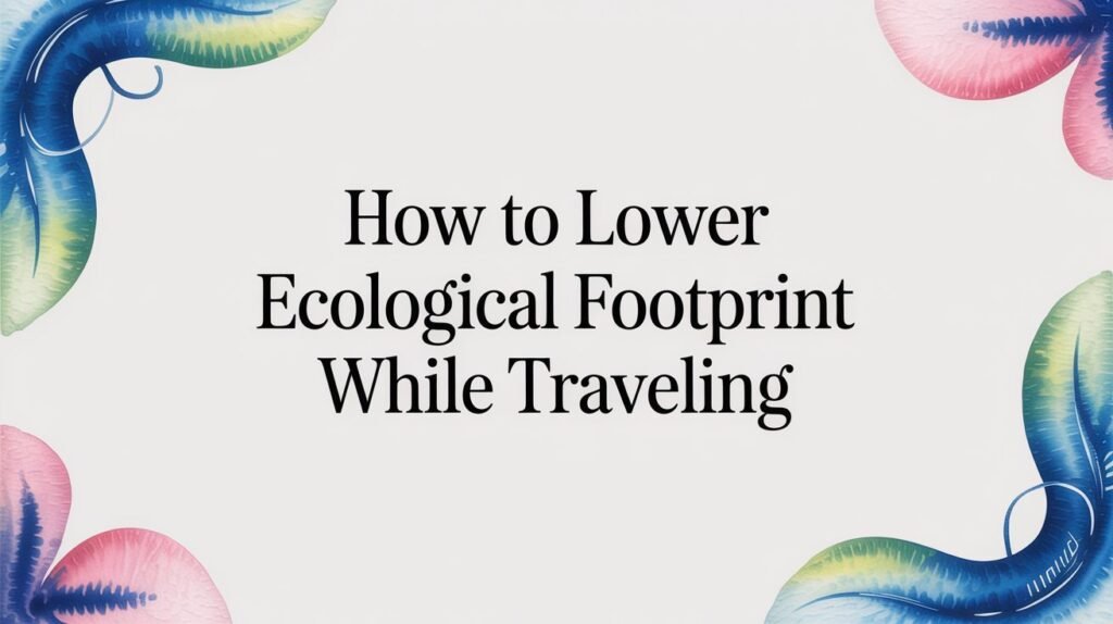 How to lower ecological footprint while traveling — hero banner