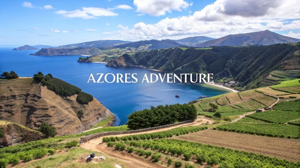 Things to do São Miguel landscape showing a scenic Azores coastline with green hills, farmland, and blue ocean views
